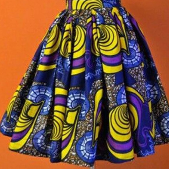 Colorful Swing Satin Feel Skirt..