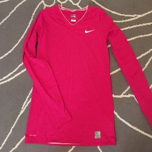 Nike pro long sleeved dri-fit athletic shirt L