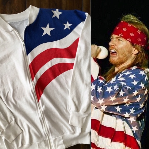 Vintage Jackets & Blazers - Vintage Cotton Flag Zipup