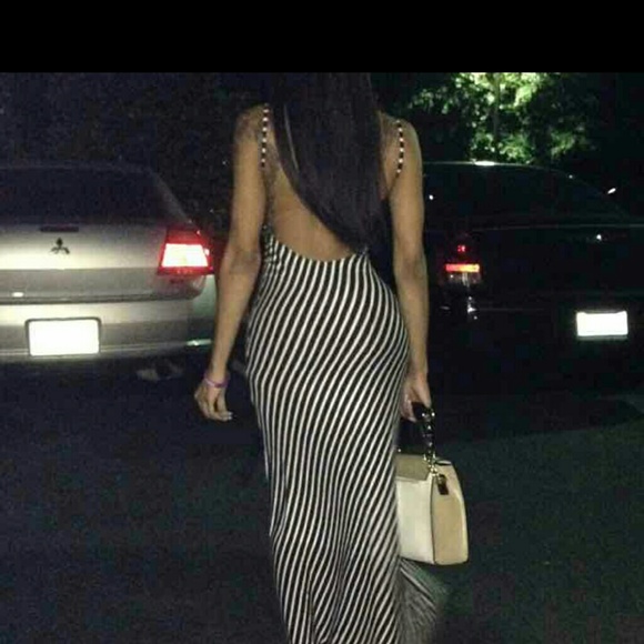 Black & white maxi dress Jr L - Picture 2 of 2