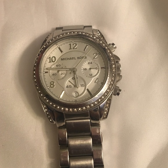 Michael Kors Jewelry - Michael Kors chronograph white stainless steel