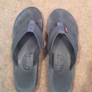 Blue Rainbow flip flops size 8