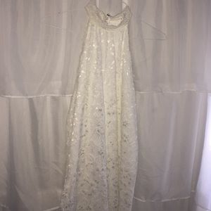 White lace swing dress