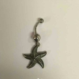 Starfish belly button ring