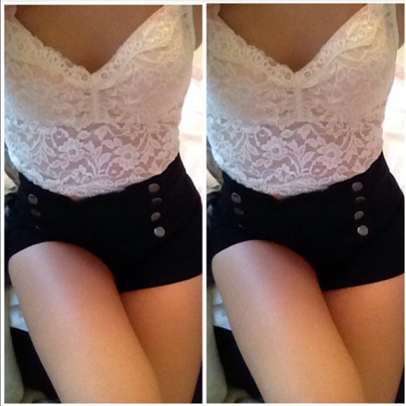 High Waisted Sailor Shorts