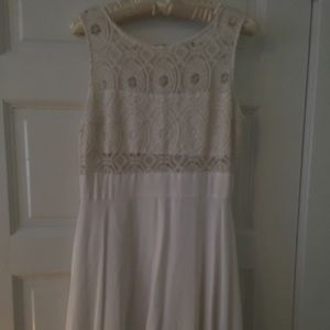 BB Dakota White Fit & Flare Tank Dress