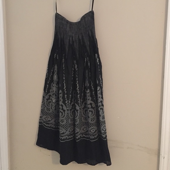 Strapless casual summer dress