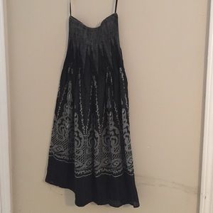 Strapless casual summer dress