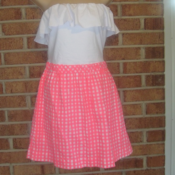 HP Lilly Pulitzer Yummy Melon Gingham Athens Dress - Picture 2 of 4