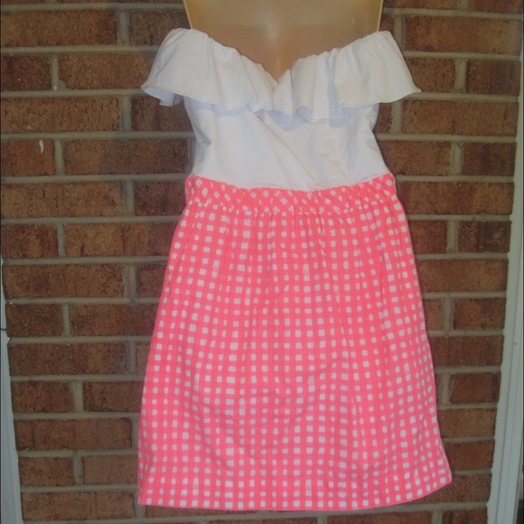 HP Lilly Pulitzer Yummy Melon Gingham Athens Dress - Picture 3 of 4