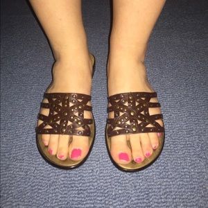 A. GIANNETTI MADE IN Italy brown sandals