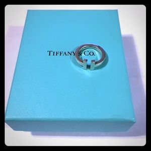 Tiffany T square ring (sterling silver)