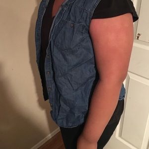 a jean vest