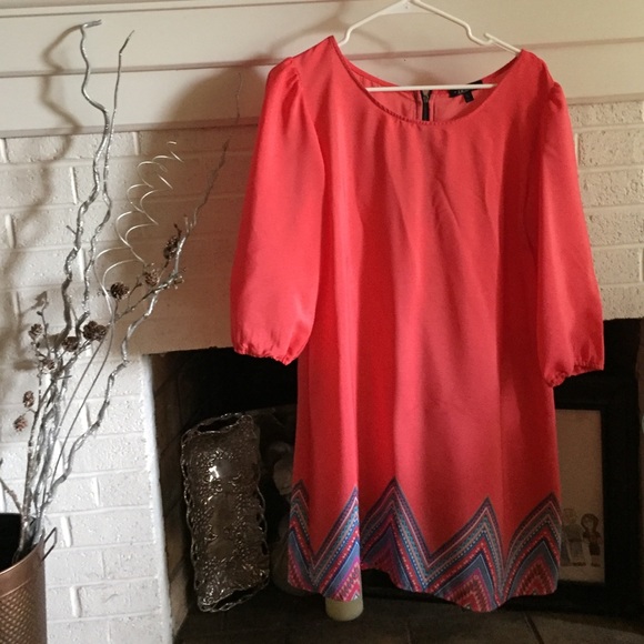 Cute Coral dress with chevron
