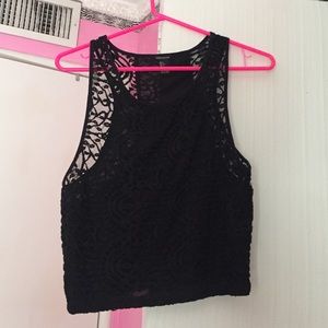 Black crop top