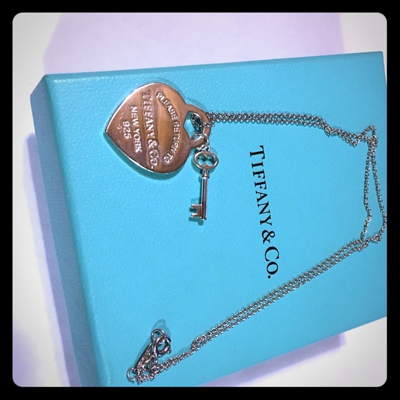 Heart and key Tiffany and co necklace