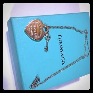 Heart and key Tiffany and co necklace