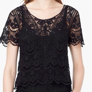 Black Crochet Top