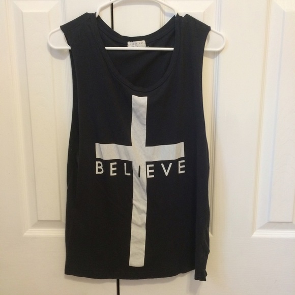 Believe cross tank top