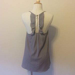 Grey, zipper detail tank