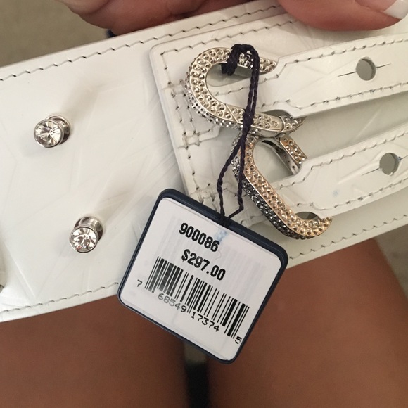 Swarovski belt in white main image 4
