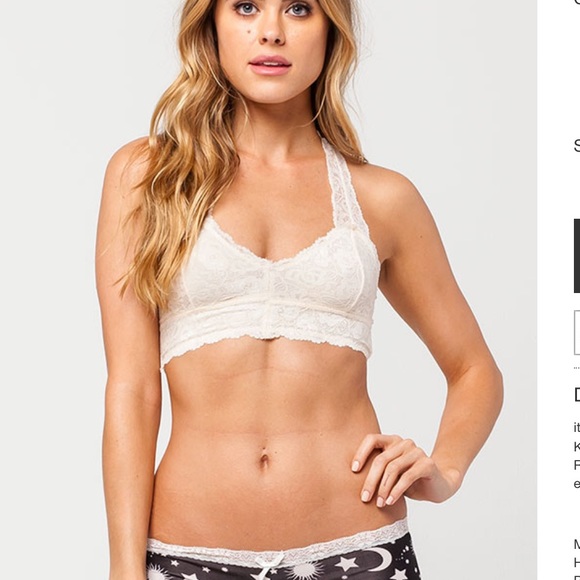 RACERBACK BRALETTE, FLORAL LACE BRALETTE, Burgundy - Picture 3 of 4