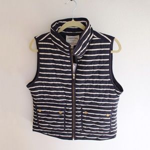 NWT Navy & White Striped Vest Size Large