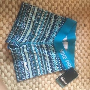 Nike Pro XS Tribal Print Spandex Brand New