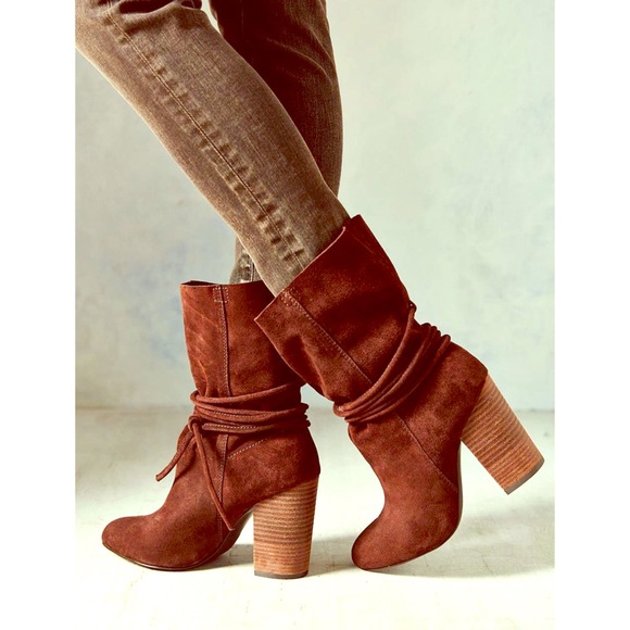 Urban Outfitters Shoes - Ecoté Carly Suede Ankle Tie Boots