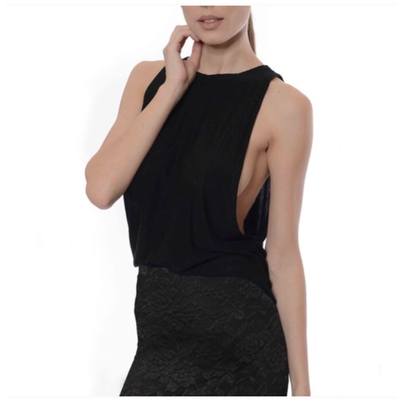 [LAST 1] • Basic Black Tank - Dropped Armholes - Picture 2 of 4