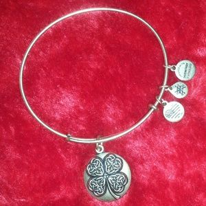 Alex & Ani 'Four Leaf Clover' Bangle Bracelet