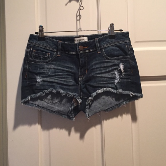 Forever 21, Distressed denim cut-off shorts