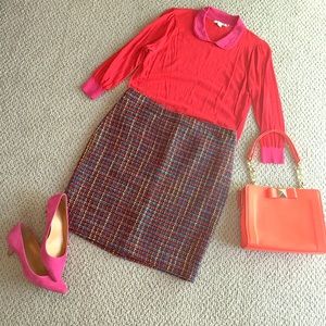 Lovely Kate Spade Multicolor Tweed Skirt NWT