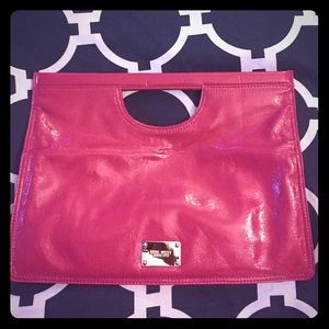 Fold over clutch with handle