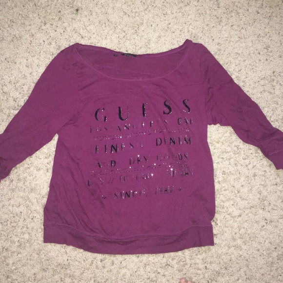 Guess maroon shirt