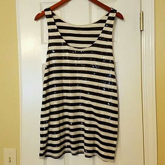 Ann Taylor Loft Sequined Tank