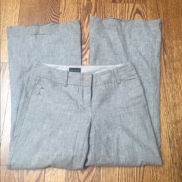 Limited wide leg Grey cotton/linen pants