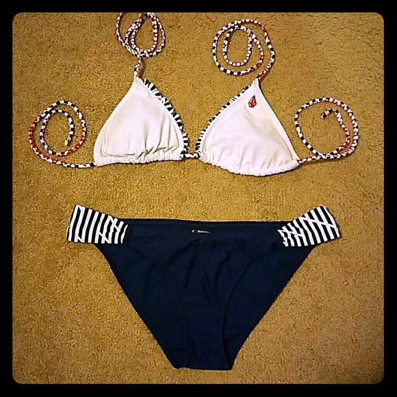 red, white and blue bathing suit