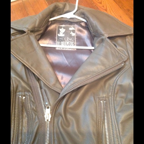 Young Fabulous & Broke Leather Motorcycle Jacket View 4