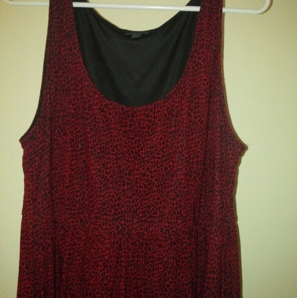 Torrid hi low red animal print dress 20