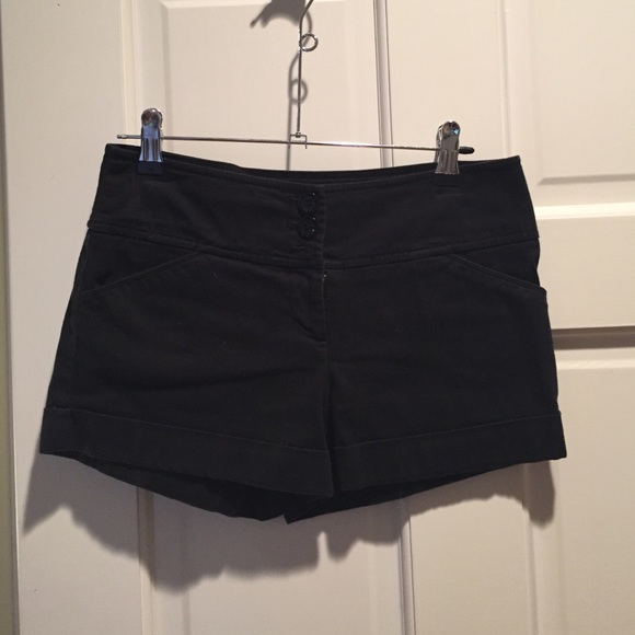 Forever 21, black shorts with 2 front buttons