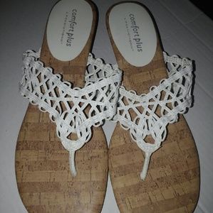 Comfort Plus white sandals size 11