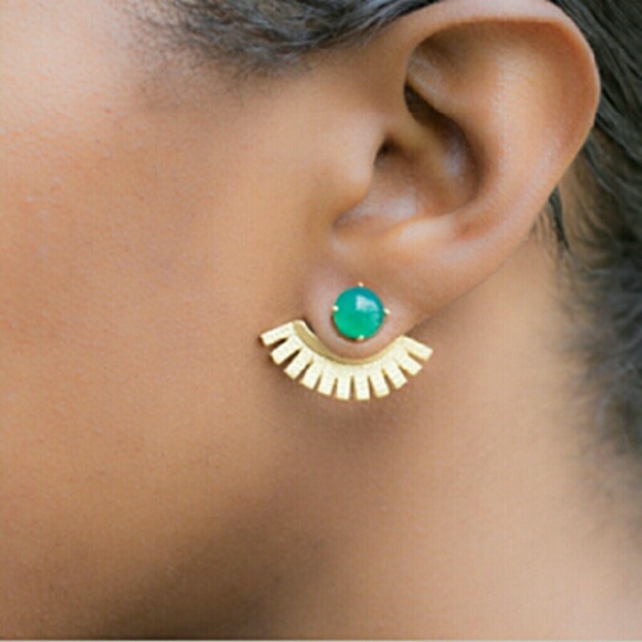Boho Green  Stud Earrings