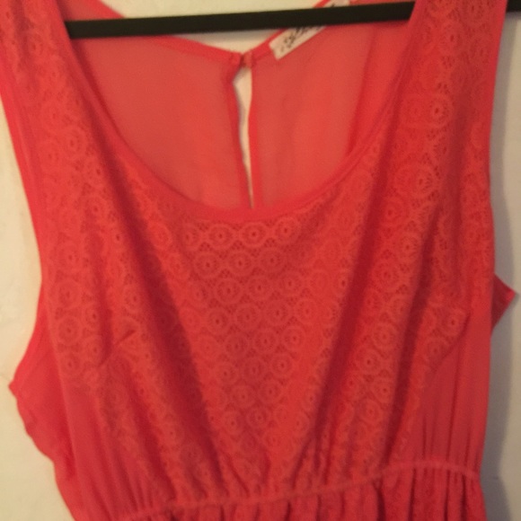 A Bright Orange High Low Dress