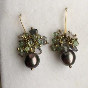 GraceChristie Designs Pearl & Gemstone Earrings