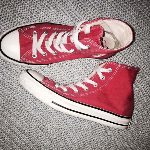 Red high top converse