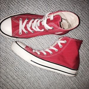 Red high top converse