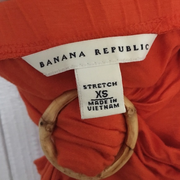 90's orange bamboo halter top - Picture 3 of 4