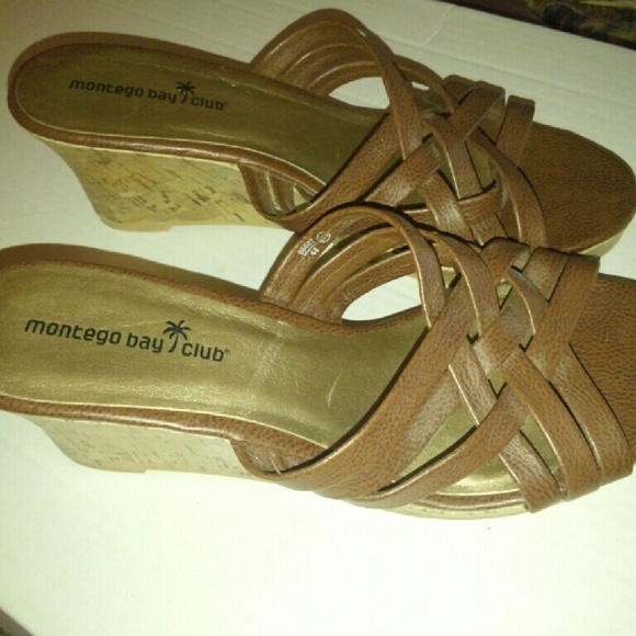 Montego Bay Brown Wedge Sandals size 11