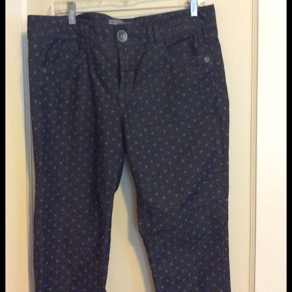 Wit and Wisdom Gray Polka Dot Pants